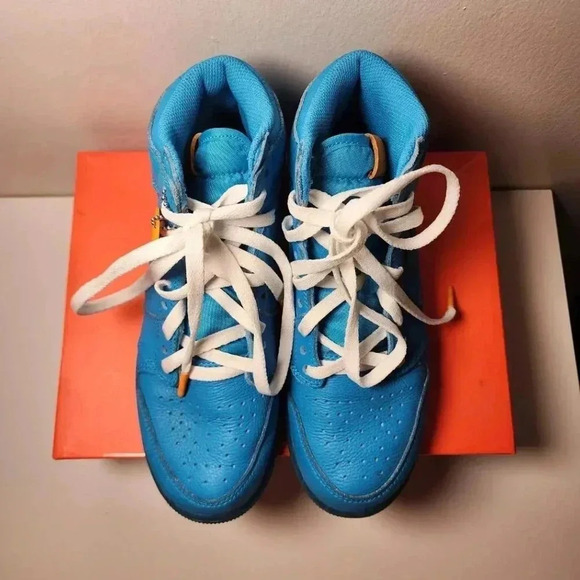 Nike Air Jordan 1 Retro High Gatorade Blue Lagoon Basketball Sneaker Youth 6 - Picture 12 of 13